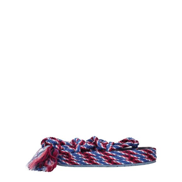 Isabel Marant Blue Fabric Flat Women's Sandals - Picture 1 of 4